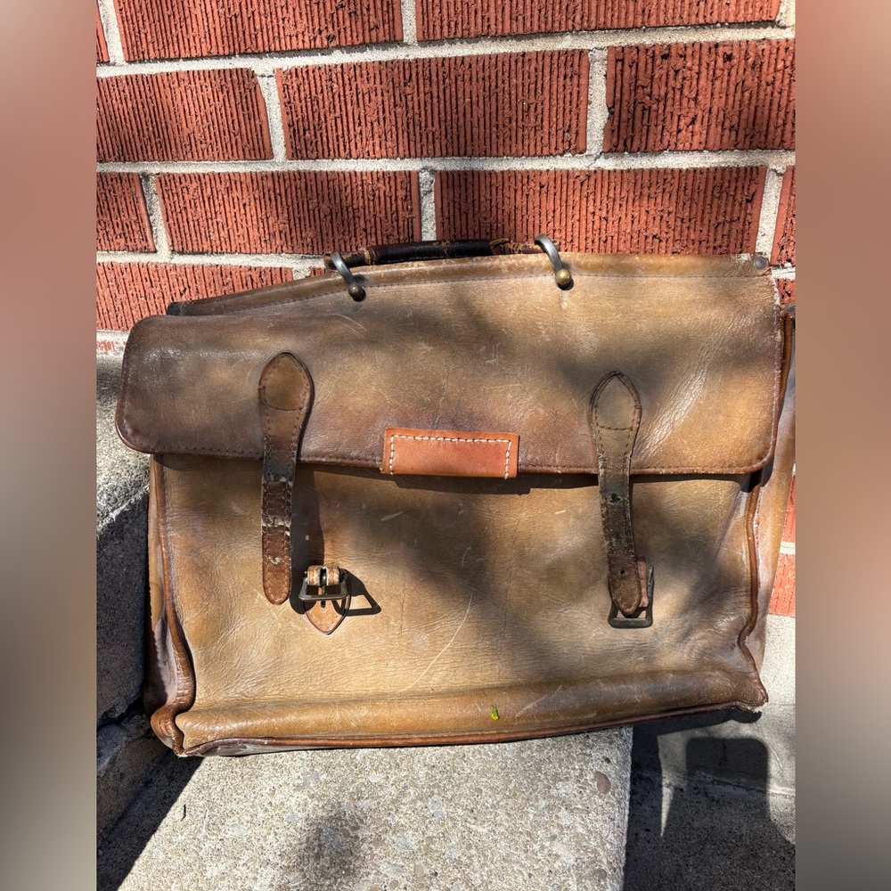Antique Vintage Leather Briefcase